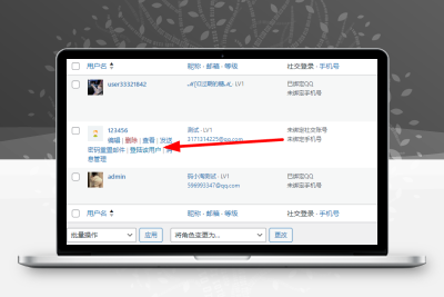 子比主题 - 后台以该用户登陆-比子网络